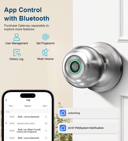 Smart Fingerprint Door Knob