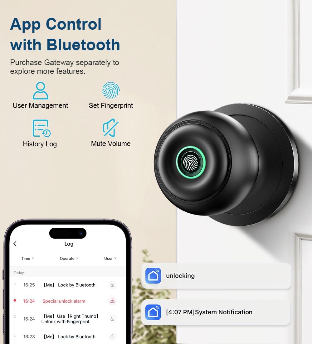 Smart Fingerprint Door Knob