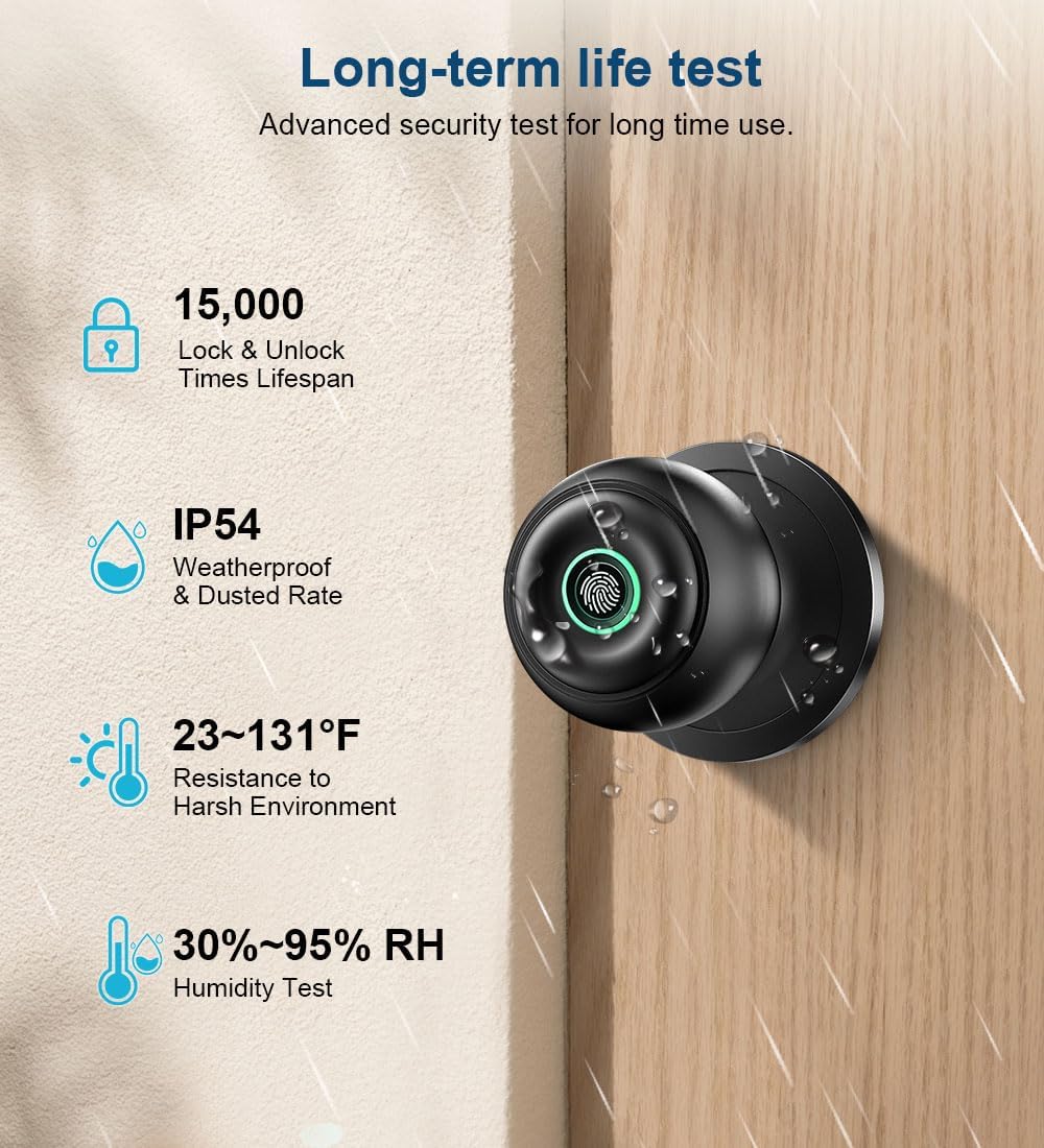 Smart Fingerprint Door Knob