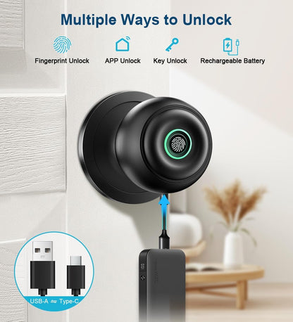 Smart Fingerprint Door Knob